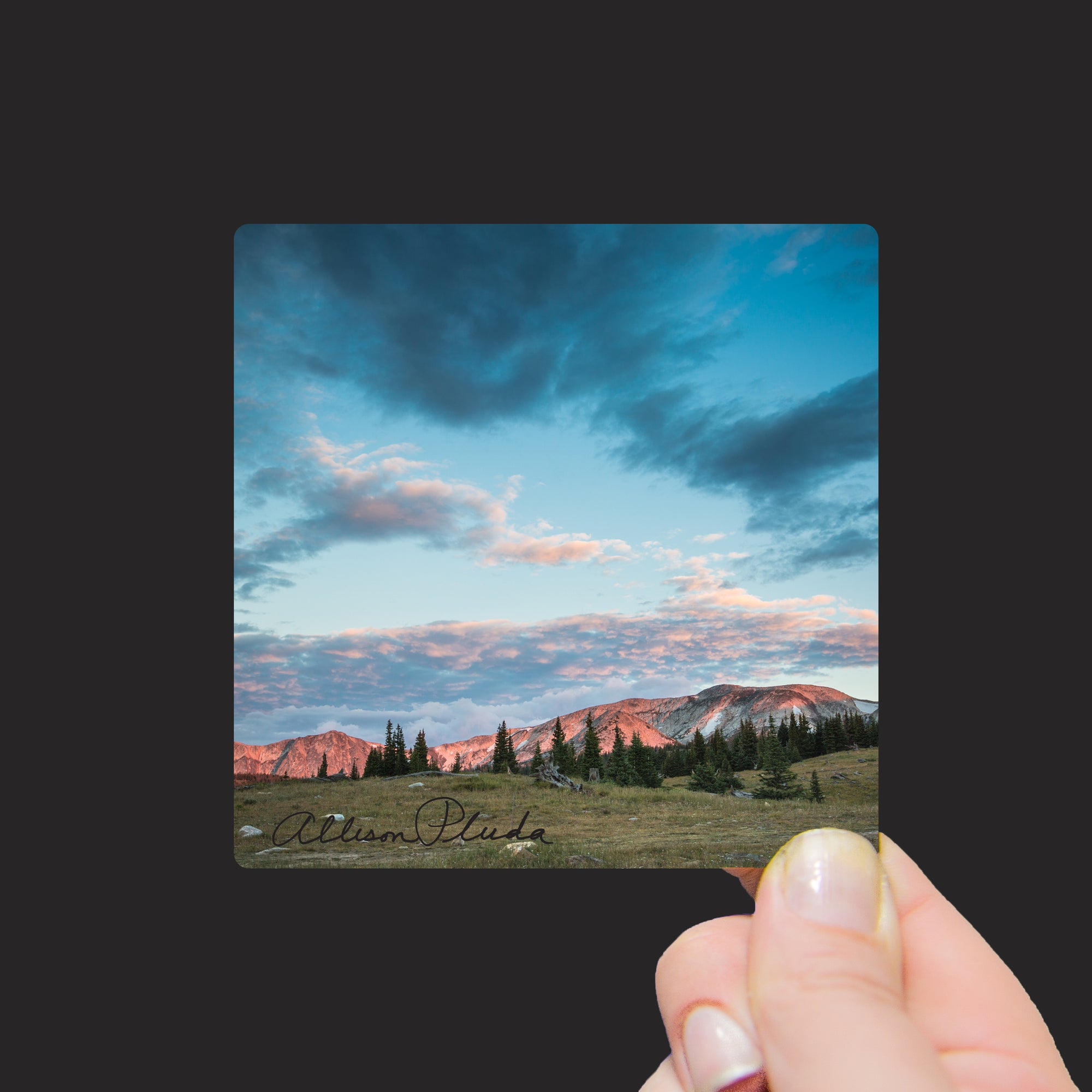 "The Moment of Dawn Light on the Mountains, Wyoming" Mini Metal Print - Seneca Creek Studios
