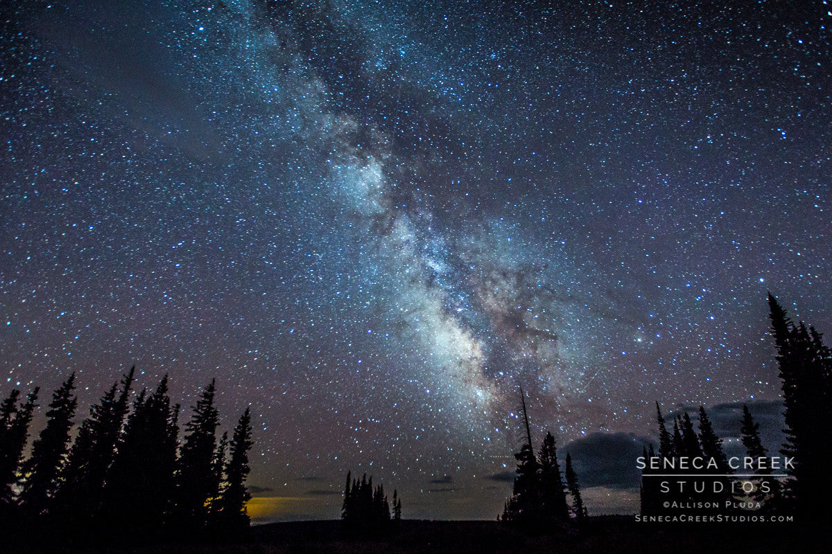 "The Milky Way During the Perseid Meteor Shower, Snowy Range Mountains, Laramie, Wyoming" Fine Art Photography Print - Seneca Creek Studios