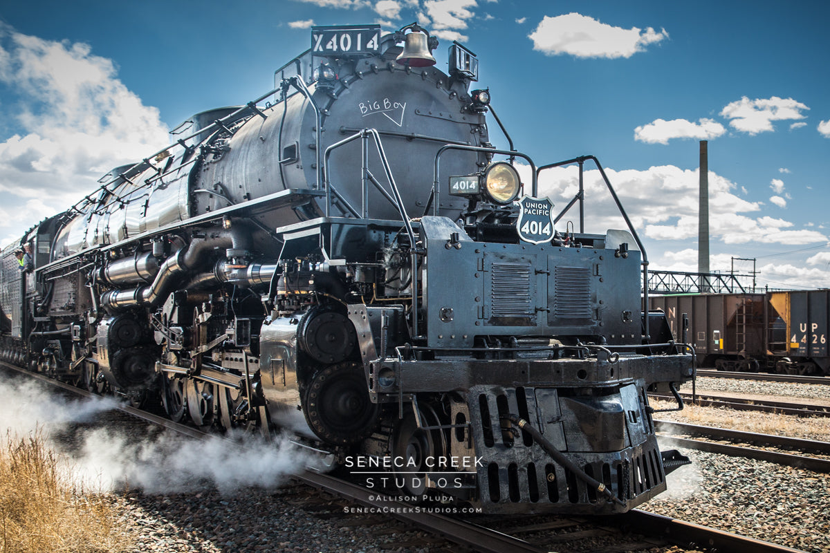 Union Pacific Steam Locomotive Train Big Boy No. 4014 Rolling by Laramie, Wyoming - Seneca Creek Studios