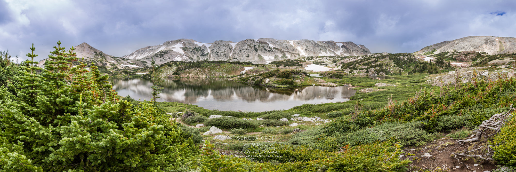 "Afternoon in the High Country by Rocky Mountain Lake" Panoramic Fine Art Photography Print