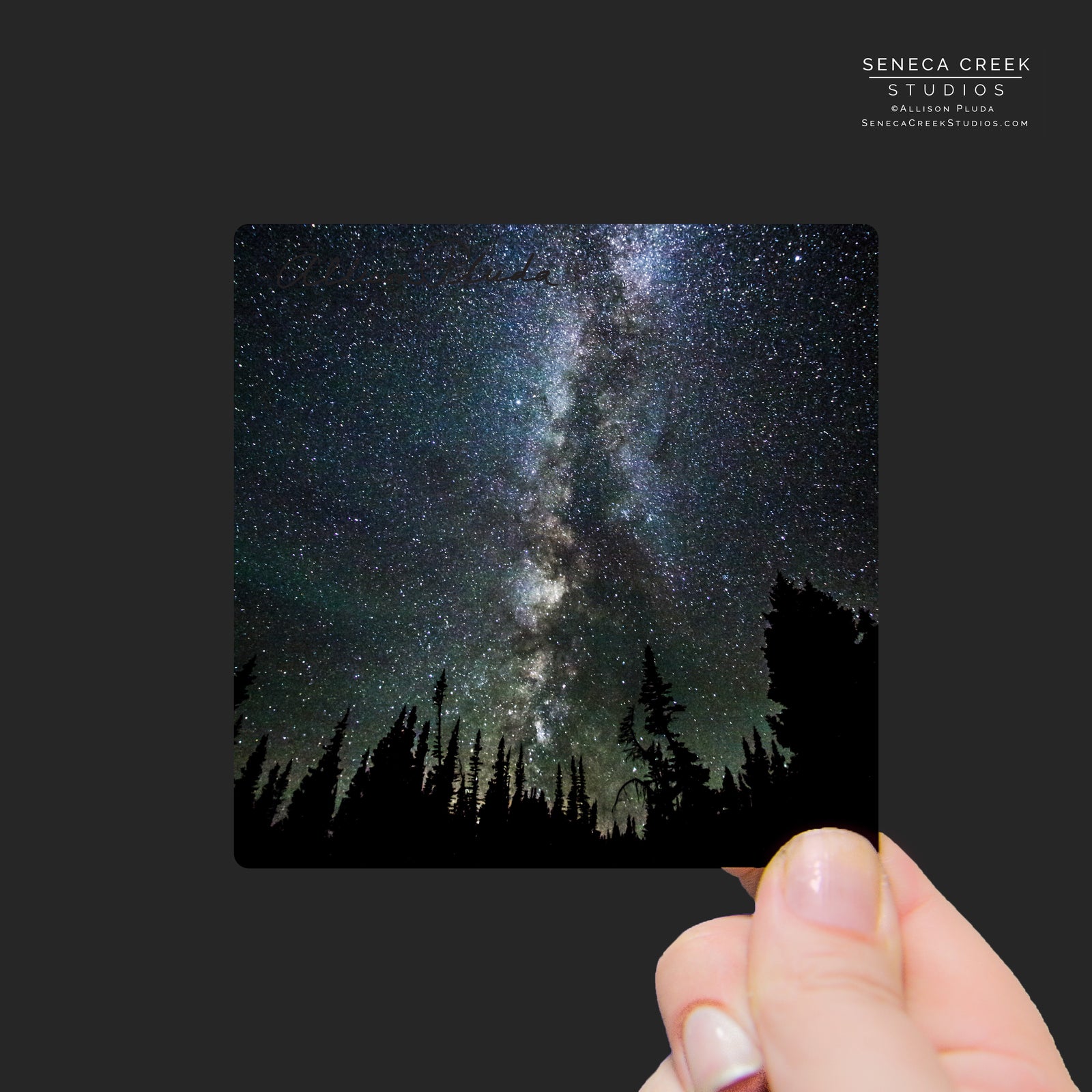 "The arm of the Milky Way on a New Moon in Wyoming" Mini Metal Print