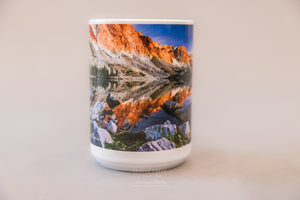 "Rocky Mountain Sunrise on Wyoming Lake" Large 15 oz. Ceramic Coffee Mug