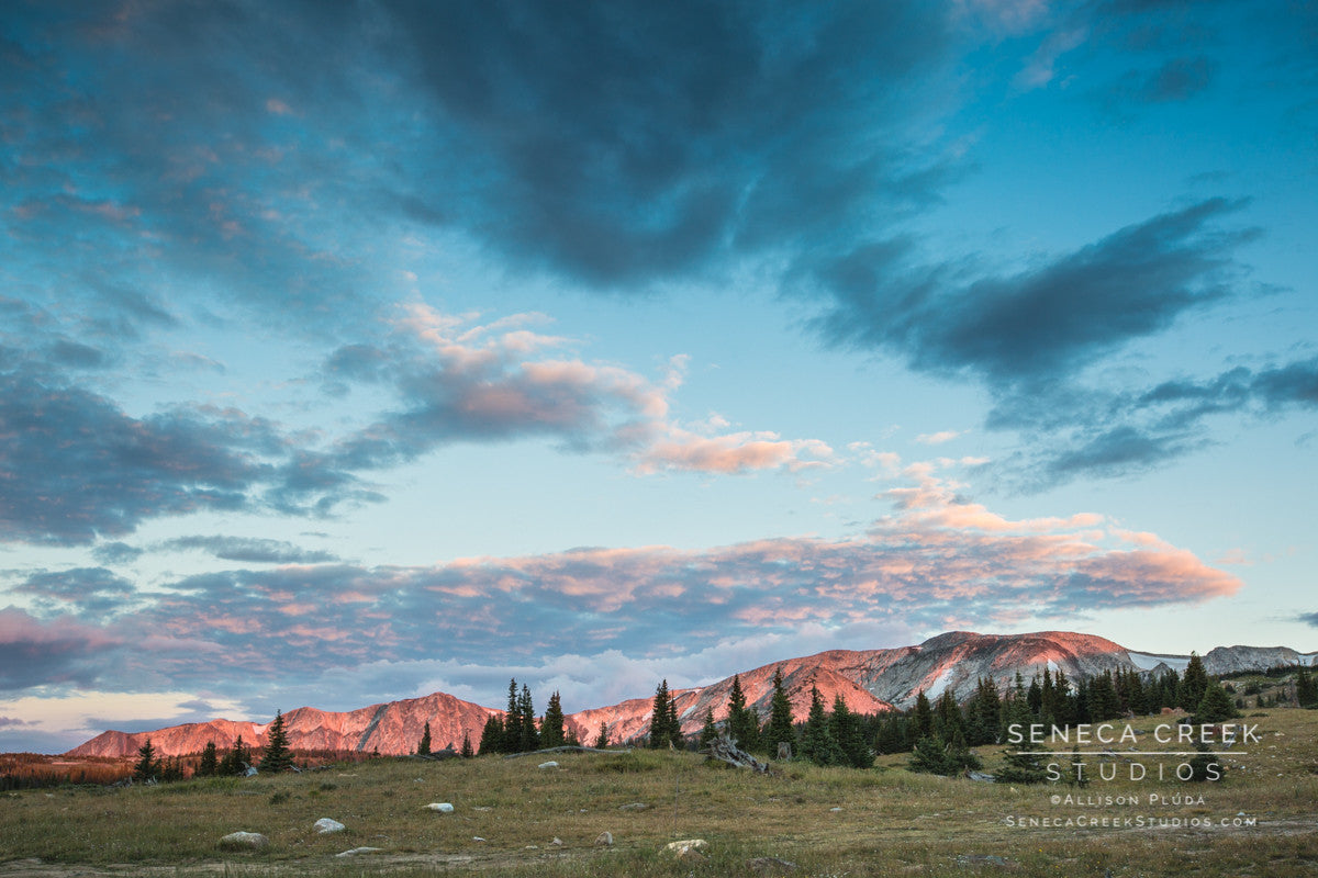 "The Moment of Dawn Light on the Mountains, Wyoming" Fine Art Photographic Print - Seneca Creek Studios
