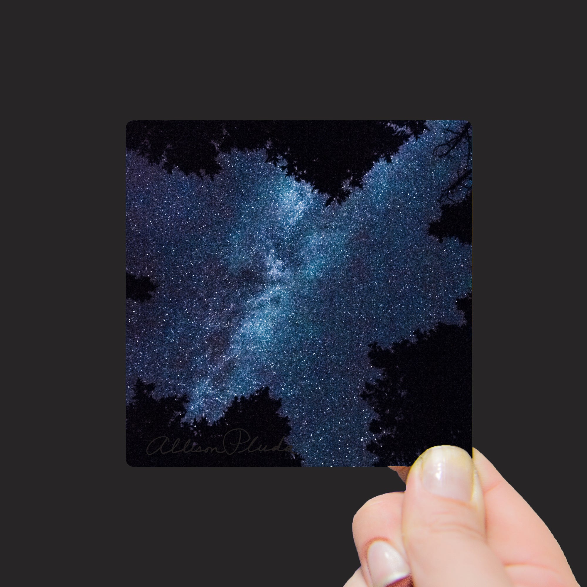 "Gazing Up at the Milky Way in Wyoming" Mini Metal Print - Seneca Creek Studios