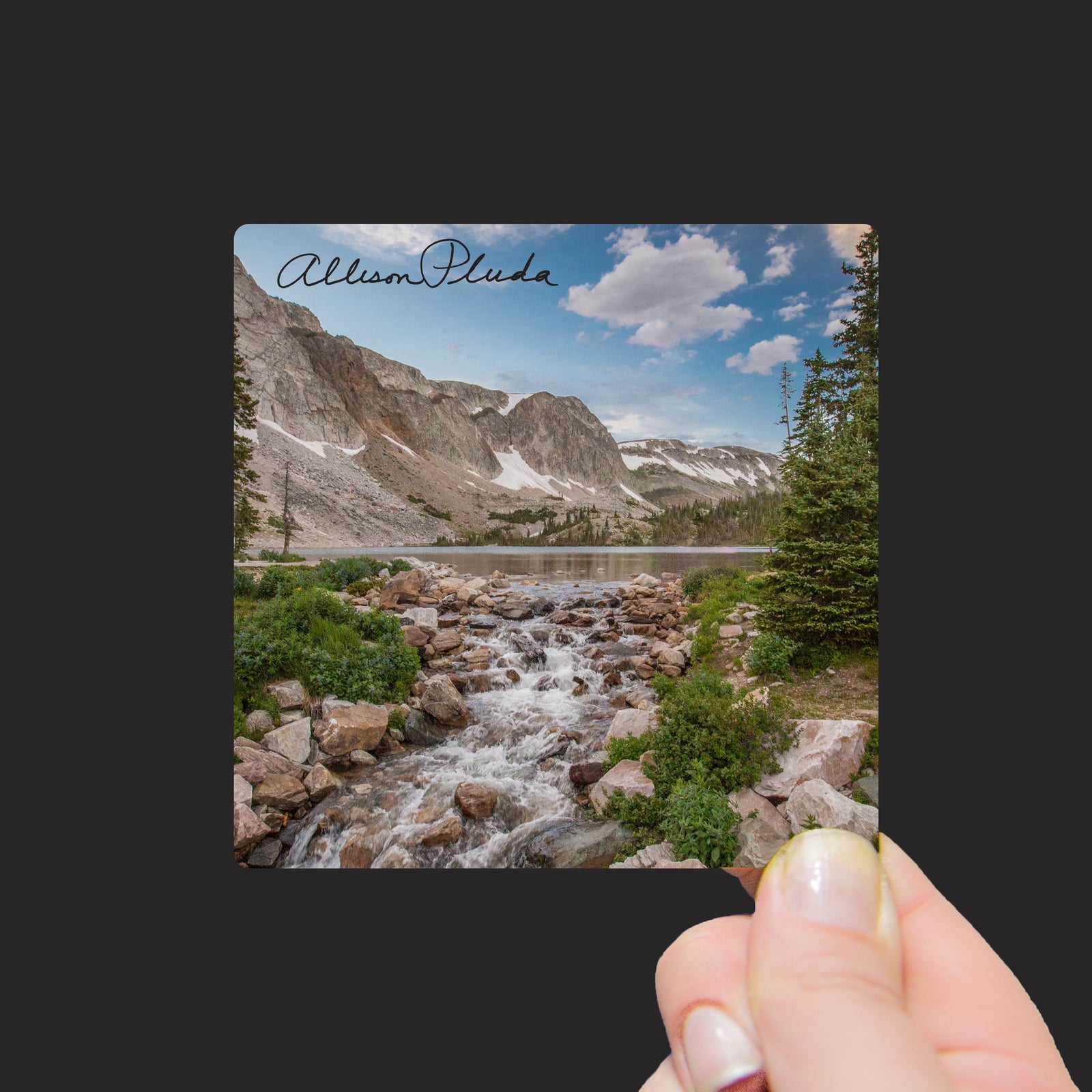 "Lake Marie Falls Sunset, Wyoming" Mini Metal Print - Seneca Creek Studios