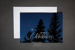 Limited Edition "Three King Trees and the Great Conjunction Star" Merry Christmas Photo Art Greeting Card - Seneca Creek Studios