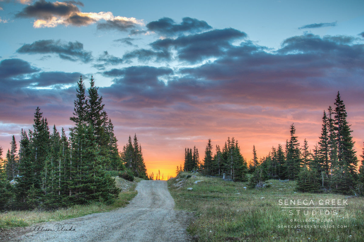 "The Promise of Wyoming Dirt Road Sunrises" Fine Art Photographic Print - Seneca Creek Studios