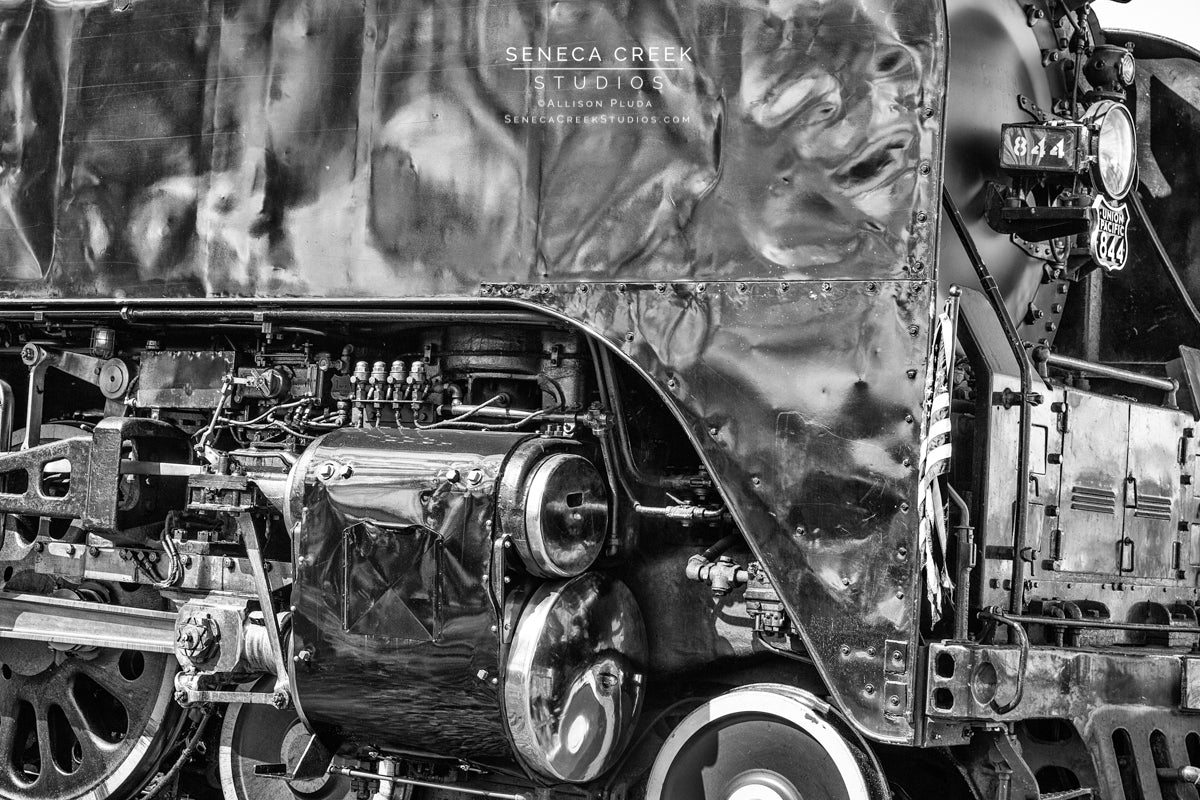 "Texture of the Living Legend, Steam Locomotive 844, Laramie, Wyoming" Fine Art Photography Print - Seneca Creek Studios