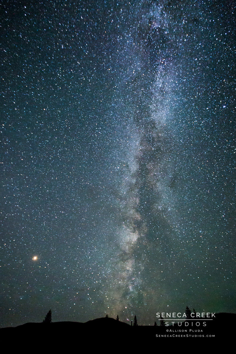 "The Milky Way and Mars During the Wyoming Perseid Meteor Shower" Fine Art Photographic Print - Seneca Creek Studios