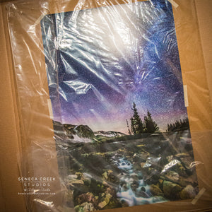 "Wyoming Milky Way Waterfall" Fine Art Photography Print - Seneca Creek Studios