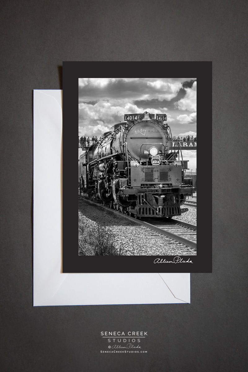 "Union Pacific Train Big Boy No. 4014 Steam Locomotive Train" Photo Art Greeting Card - Seneca Creek Studios
