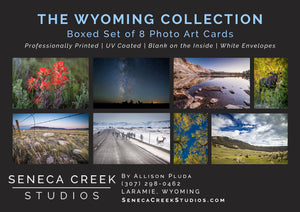 "The Wyoming Collection" Boxed Set of 8 Photo Art Greeting Cards - Seneca Creek Studios